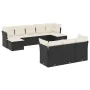 Gartensofa-Set 10-teilig mit schwarzen synthetischen Rattankissen von , Gartensets - Ref: Foro24-3218326, Preis: 598,16 €, Ra...