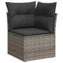 12-teiliges Gartensofa-Set mit grauen synthetischen Rattankissen von , Modulare Sofas für den Außenbereich - Ref: Foro24-3224...