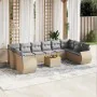 11-teiliges Gartensofa-Set mit beigen synthetischen Rattankissen von , Gartensets - Ref: Foro24-3225177, Preis: 778,27 €, Rab...