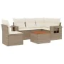 Gartensofa-Set mit Kissen, 6-teilig, beiges synthetisches Rattan von , Modulare Sofas für den Außenbereich - Ref: Foro24-3224...