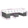 11-teiliges Gartensofa-Set und schwarze synthetische Rattankissen von , Gartensets - Ref: Foro24-3258730, Preis: 717,58 €, Ra...