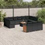 14-teiliges Gartensofa-Set mit schwarzen synthetischen Rattankissen von , Gartensets - Ref: Foro24-3228141, Preis: 842,80 €, ...