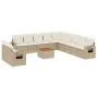 12-teiliges Gartensofa-Set und braune synthetische Rattankissen von , Modulare Sofas für den Außenbereich - Ref: Foro24-32246...