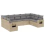 9-teiliges Gartensofa-Set mit beigen synthetischen Rattankissen von , Gartensets - Ref: Foro24-3220598, Preis: 600,31 €, Raba...