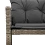 L-shaped garden sofa with table and gray PE rattan cushions by , Outdoor sofas - Ref: Foro24-365574, Price: 255,03 €, Discoun...