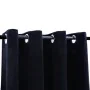 Black velvet blackout curtains with rings, 2 units, 140x245 cm by vidaXL, Curtains and curtains - Ref: Foro24-134490, Price: ...