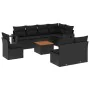 8-teiliges Gartensofa-Set und schwarze synthetische Rattankissen von , Gartensets - Ref: Foro24-3256930, Preis: 621,67 €, Rab...