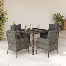 5-piece garden dining set with gray synthetic rattan cushions by , Garden sets - Ref: Foro24-3211855, Price: 504,29 €, Discou...