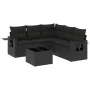 6-piece garden sofa set with black synthetic rattan cushions by , Garden sets - Ref: Foro24-3220154, Price: 402,40 €, Discoun...