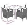 5-piece garden dining set with beige synthetic rattan cushions by , Garden sets - Ref: Foro24-3211984, Price: 465,87 €, Disco...