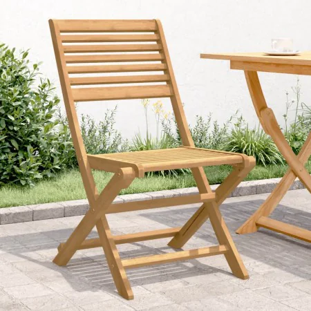 Folding garden chairs 2 units acacia wood 48.5x61.5x87 cm by , Garden chairs - Ref: Foro24-365739, Price: 110,09 €, Discount: %