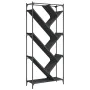 Engineered wood and black metal shelf 79x30x180 cm by , Bookcases and shelves - Ref: Foro24-845431, Price: 101,49 €, Discount: %