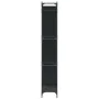 Engineered wood and black metal shelf 79x30x180 cm by , Bookcases and shelves - Ref: Foro24-845431, Price: 101,49 €, Discount: %