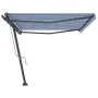 Blue and white automatic standing awning 500x300 cm by , Awnings - Ref: Foro24-3069786, Price: 618,08 €, Discount: %