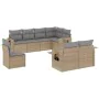 Gartensofa-Set mit beigen Kissen 8 Stück PE-Rattan von , Gartensets - Ref: Foro24-3220438, Preis: 601,84 €, Rabatt: %