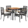 5-piece garden furniture set with black synthetic rattan cushions by , Garden sets - Ref: Foro24-3213561, Price: 332,97 €, Di...