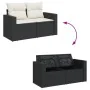 8-piece garden sofa set and black synthetic rattan cushions by , Garden sets - Ref: Foro24-3256364, Price: 481,05 €, Discount: %