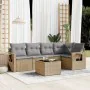 Garden sofa set with cushions 6 pieces beige synthetic rattan by , Garden sets - Ref: Foro24-3220138, Price: 426,61 €, Discou...