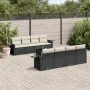 8-piece garden sofa set and black synthetic rattan cushions by , Garden sets - Ref: Foro24-3219945, Price: 583,06 €, Discount: %