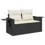 6-teiliges Gartensofa-Set und schwarze synthetische Rattankissen von , Gartensets - Ref: Foro24-3220455, Preis: 392,77 €, Rab...