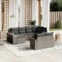 10-teiliges Gartensofa-Set mit grauen synthetischen Rattankissen von , Modulare Sofas für den Außenbereich - Ref: Foro24-3261...