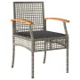 3-piece garden dining set with gray synthetic rattan cushions by , Garden sets - Ref: Foro24-3213617, Price: 201,05 €, Discou...