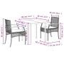 3-piece garden dining set with gray synthetic rattan cushions by , Garden sets - Ref: Foro24-3213617, Price: 201,05 €, Discou...