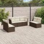 7-piece garden sofa set with brown PE rattan cushions by , Garden sets - Ref: Foro24-3249252, Price: 453,37 €, Discount: %