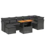 8-teiliges Gartensofa-Set und schwarze synthetische Rattankissen von , Gartensets - Ref: Foro24-3270943, Preis: 522,94 €, Rab...