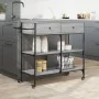 Sonoma gray engineered wood kitchen cart 105x42x95 cm by , Kitchen and dining carts - Ref: Foro24-842379, Price: 126,94 €, Di...