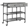 Sonoma gray engineered wood kitchen cart 105x42x95 cm by , Kitchen and dining carts - Ref: Foro24-842379, Price: 126,94 €, Di...