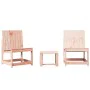 Garden furniture set 3 pieces solid wood Douglas fir by , Garden chairs - Ref: Foro24-832623, Price: 88,21 €, Discount: %