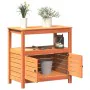 Plantation table with brown pine wood shelves 82.5x45x81 cm by , Pot stands - Ref: Foro24-844637, Price: 148,44 €, Discount: %