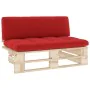 Central sofa made of pallets for impregnated pine wood garden by , Modular outdoor sofas - Ref: Foro24-3066535, Price: 106,82...