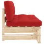 Central sofa made of pallets for impregnated pine wood garden by , Modular outdoor sofas - Ref: Foro24-3066535, Price: 106,82...