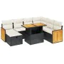 8-piece garden sofa set and black synthetic rattan cushions by , Garden sets - Ref: Foro24-3276262, Price: 552,28 €, Discount: %