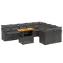 Garden sofa set 10 pieces with black synthetic rattan cushions by , Garden sets - Ref: Foro24-3271006, Price: 632,14 €, Disco...