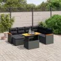 8-teiliges Gartensofa-Set und schwarze synthetische Rattankissen von , Gartensets - Ref: Foro24-3273190, Preis: 525,39 €, Rab...