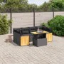 7-piece garden dining set and black synthetic rattan cushions by , Garden sets - Ref: Foro24-3273855, Price: 484,22 €, Discou...