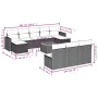 11-teiliges Gartensofa-Set und graue synthetische Rattankissen von , Gartensets - Ref: Foro24-3256662, Preis: 671,77 €, Rabat...