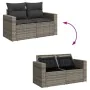 12-teiliges Gartensofa-Set mit grauen synthetischen Rattankissen von , Gartensets - Ref: Foro24-3256683, Preis: 841,56 €, Rab...