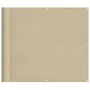 Balcony screen 100% polyester Oxford beige 90x1000 cm by , Umbrellas - Ref: Foro24-4000181, Price: 44,15 €, Discount: %