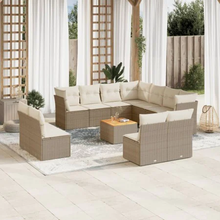 12-piece garden sofa set and brown synthetic rattan cushions by , Garden sets - Ref: Foro24-3256037, Price: 900,06 €, Discoun...