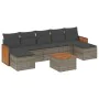 8-teiliges Gartensofa-Set und graue synthetische Rattankissen von , Gartensets - Ref: Foro24-3227922, Preis: 458,40 €, Rabatt: %