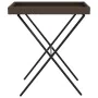 Table with folding tray made of synthetic brown rattan 65x40x75 cm by , Garden tables - Ref: Foro24-365128, Price: 46,43 €, D...