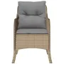 Garden armchairs with cushions 2 units synthetic rattan beige mix by , Garden chairs - Ref: Foro24-365149, Price: 201,20 €, D...