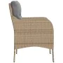 Garden armchairs with cushions 2 units synthetic rattan beige mix by , Garden chairs - Ref: Foro24-365149, Price: 201,20 €, D...