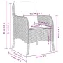 Garden armchairs with cushions 2 units synthetic rattan beige mix by , Garden chairs - Ref: Foro24-365149, Price: 201,20 €, D...