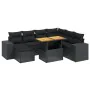 Set aus 8-teiligen Gartensofas und Kissen Kunstrattan schwarz von , Gartensets - Ref: Foro24-3275939, Preis: 592,44 €, Rabatt: %