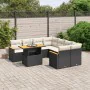 Set aus 8-teiligen Gartensofas und Kissen Kunstrattan schwarz von , Gartensets - Ref: Foro24-3273002, Preis: 590,96 €, Rabatt: %